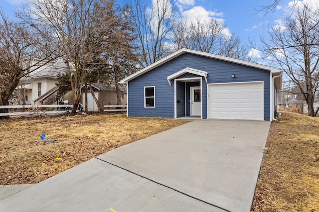 ranch-style house with a garage