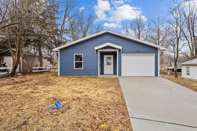 ranch-style house with a garage