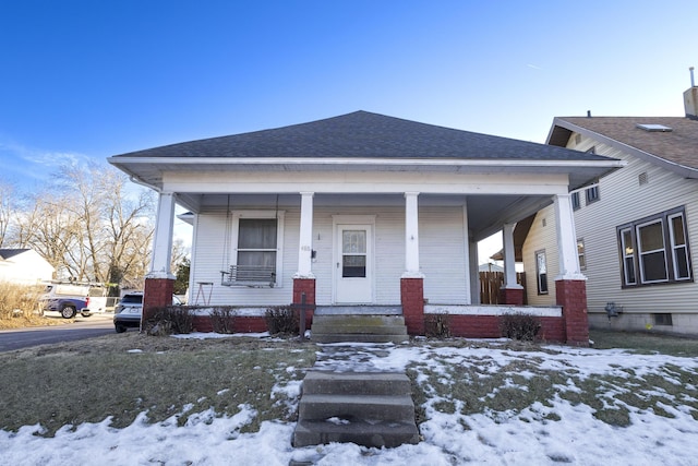 bungalow-style home featuring a porch