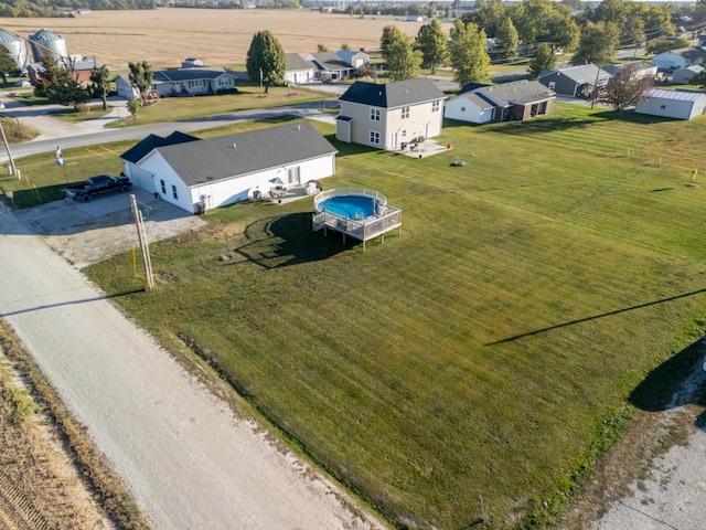 aerial view featuring a rural view