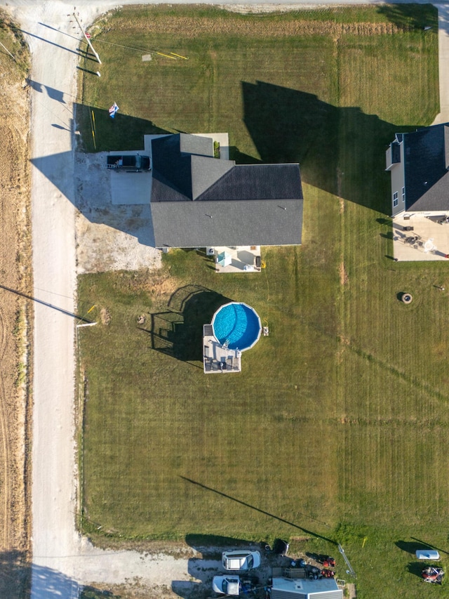 aerial view featuring a rural view