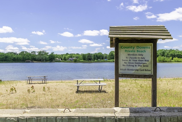 property view of water