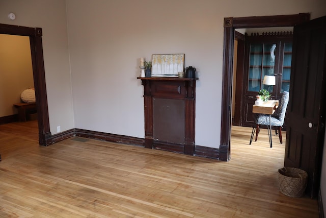 interior space featuring light wood-type flooring