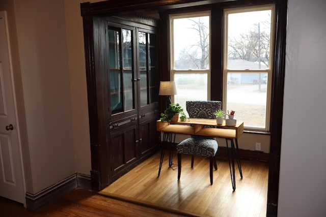 interior space featuring hardwood / wood-style flooring