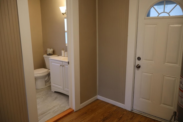 interior space featuring hardwood / wood-style floors