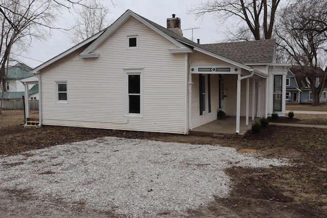 rear view of property with a patio