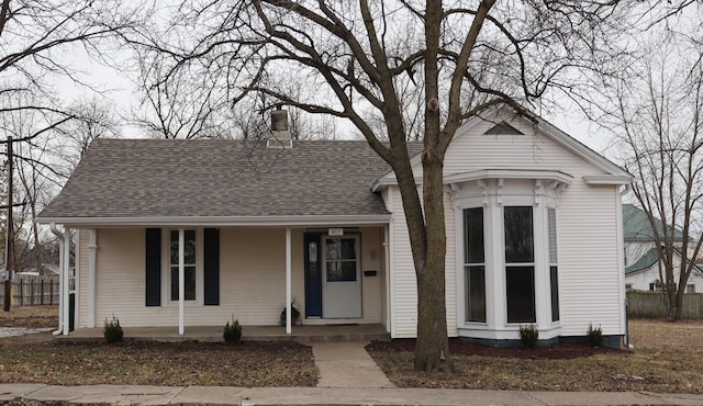 view of front facade featuring a porch