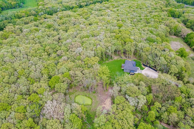 4503 E Mcgee Rd, Columbia, MO 65202 - birds eye view of property with a forest view
