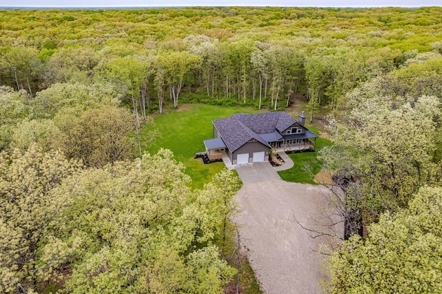 4503 E Mcgee Rd, Columbia, MO 65202 - birds eye view of property with a wooded view