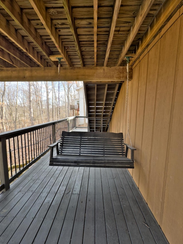 view of wooden deck