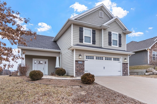 view of front of home featuring a garage