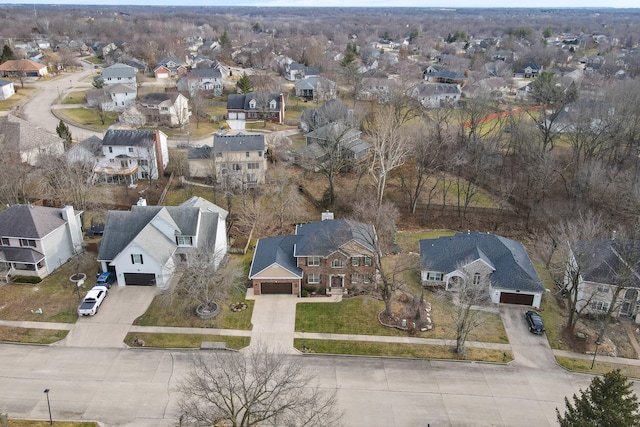 aerial view featuring a residential view