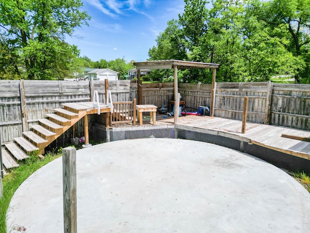 60 N Harris St, Harrisburg, MO 65256 - view of patio / terrace featuring a fenced backyard and a wooden deck