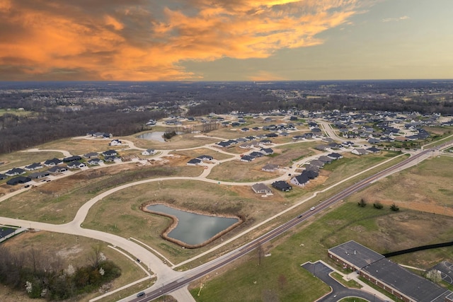 4509 Royal County Rd, Columbia, MO 65201 - aerial view at dusk with a water view