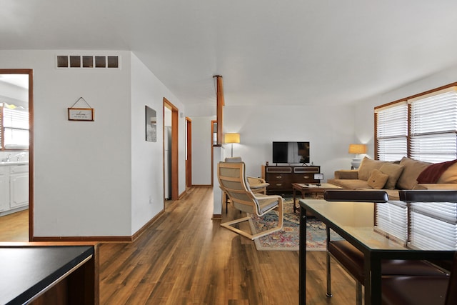 2417 Quail Dr, Columbia, MO 65202 - living room featuring hardwood / wood-style flooring and a healthy amount of sunlight