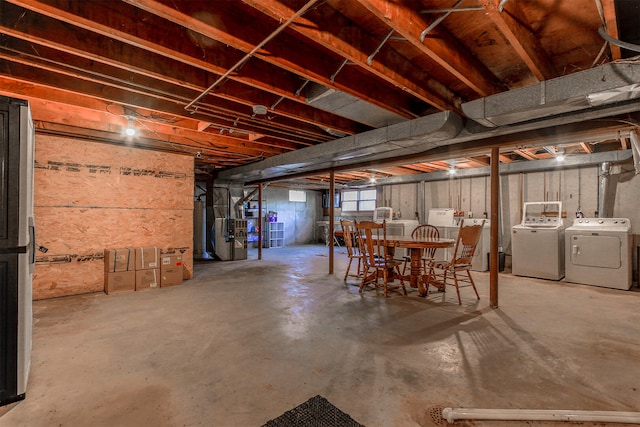 2417 Quail Dr, Columbia, MO 65202 - basement with separate washer and dryer and heating unit