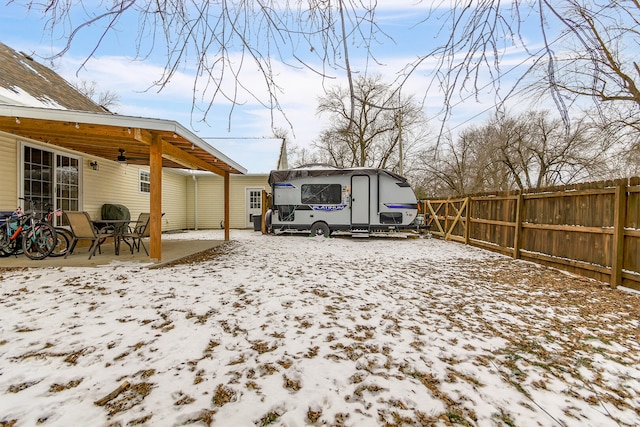 view of snowy yard