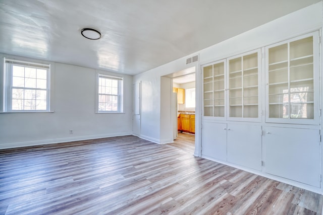 empty room featuring light hardwood / wood-style flooring