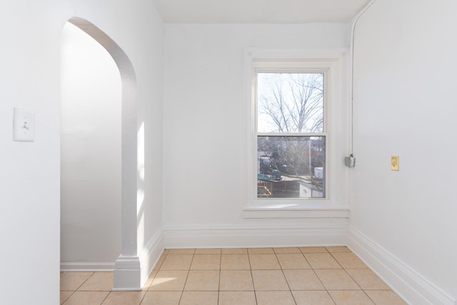 view of tiled spare room