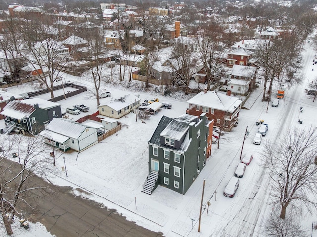 view of snowy aerial view