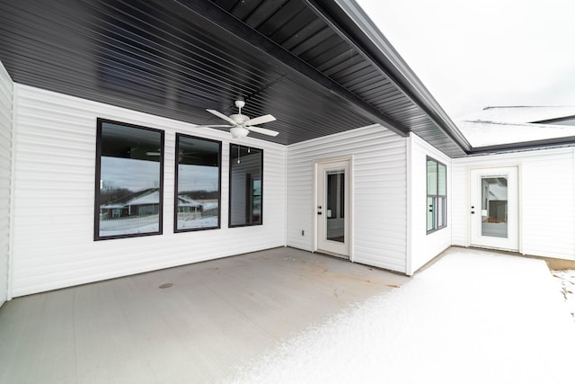 view of patio / terrace with ceiling fan