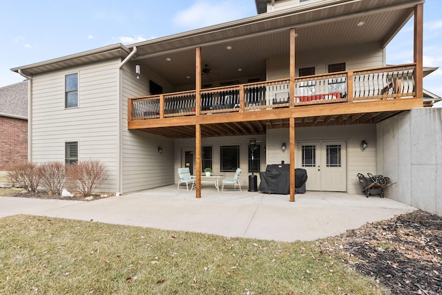 rear view of house featuring a patio area