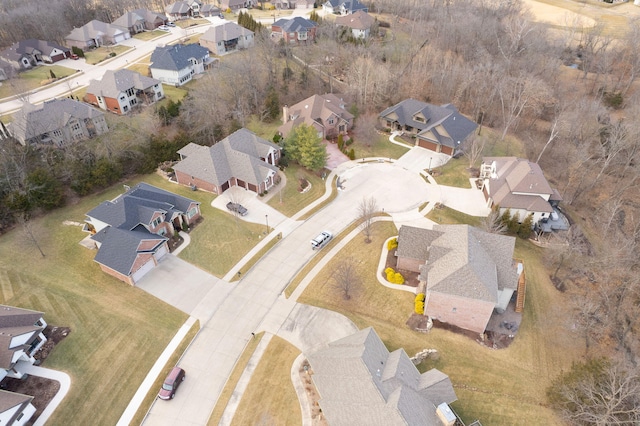 bird's eye view featuring a residential view