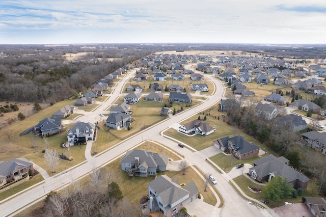 bird's eye view featuring a residential view