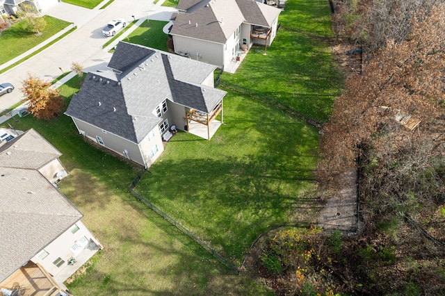 birds eye view of property featuring a residential view