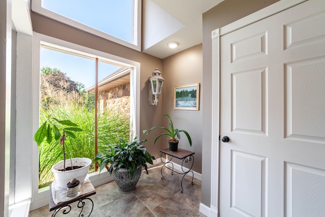 entryway with baseboards