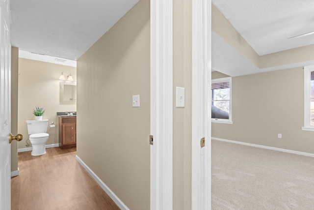 hallway with baseboards