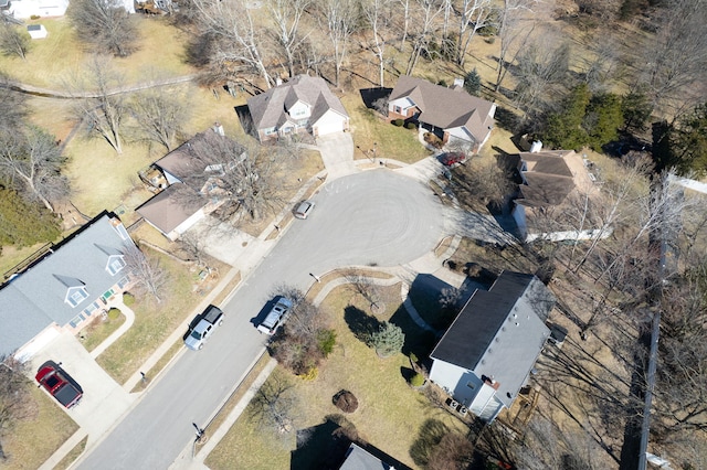 bird's eye view featuring a residential view