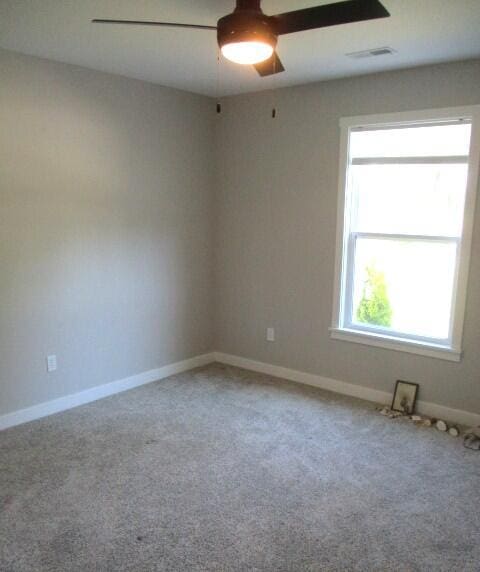 305 E Francis St, Sturgeon, MO 65284 - carpeted empty room with a ceiling fan and baseboards