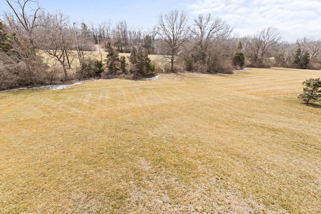 view of yard featuring a rural view