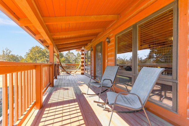 view of wooden deck