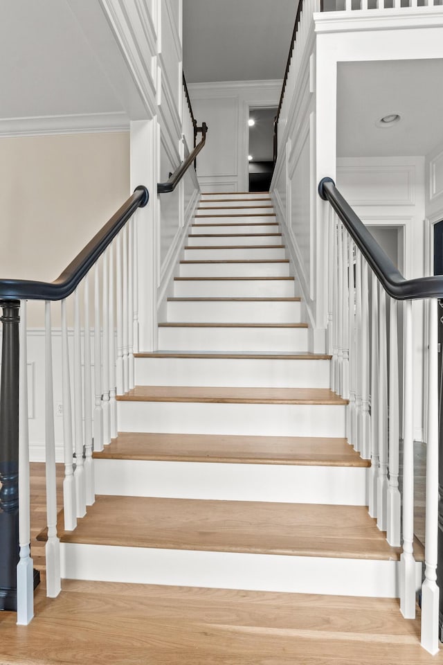 stairs with ornamental molding