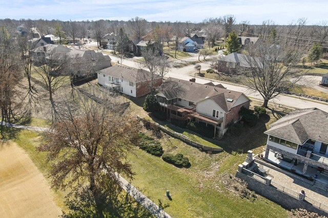 aerial view featuring a residential view