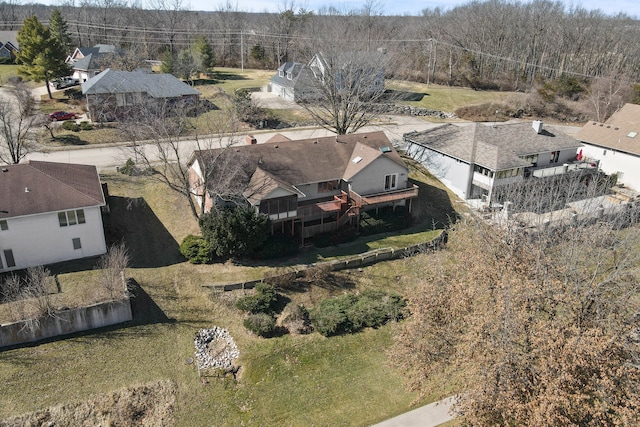 drone / aerial view featuring a residential view