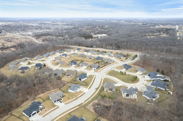 bird's eye view featuring a residential view