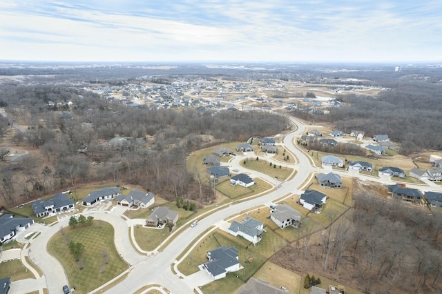 bird's eye view featuring a residential view