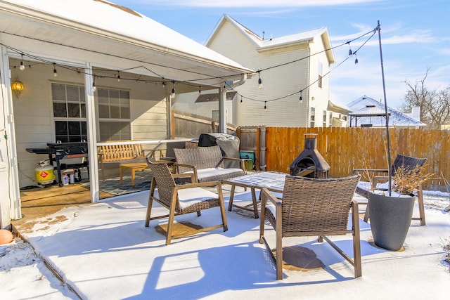 view of patio with fence