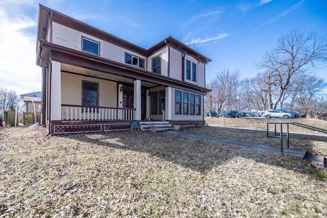 view of front of property with a porch