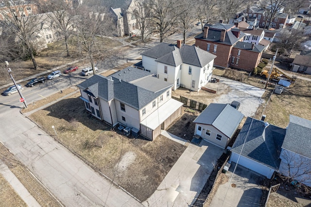 aerial view featuring a residential view