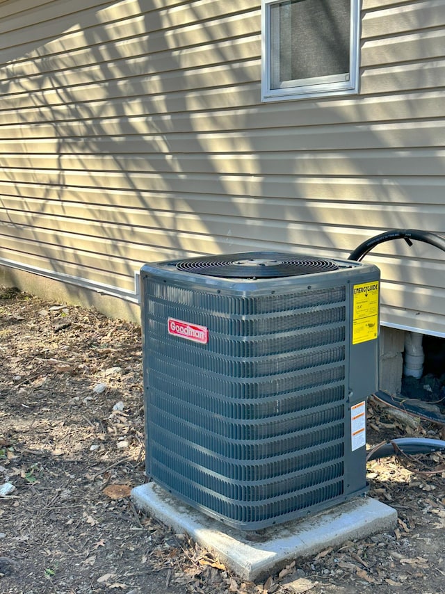 exterior details with central air condition unit