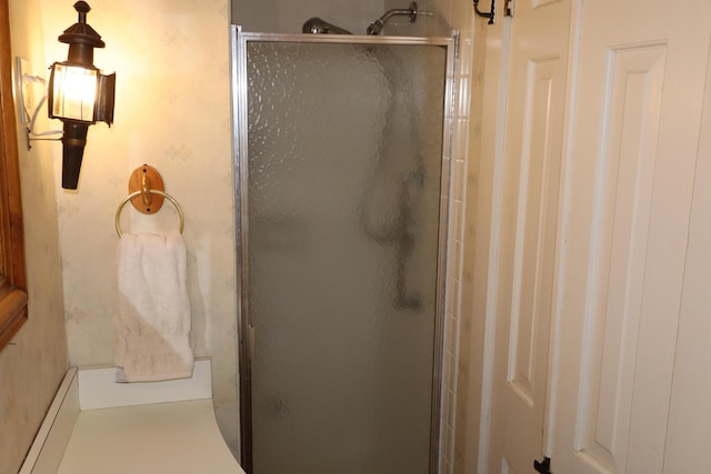 full bathroom with a stall shower