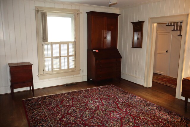 408 N Church St, Fayette, MO 65248 - bedroom featuring ornamental molding and wood finished floors