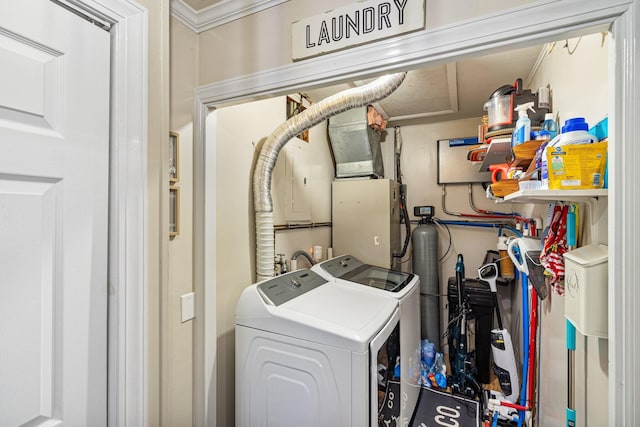 laundry area featuring washing machine and dryer and laundry area