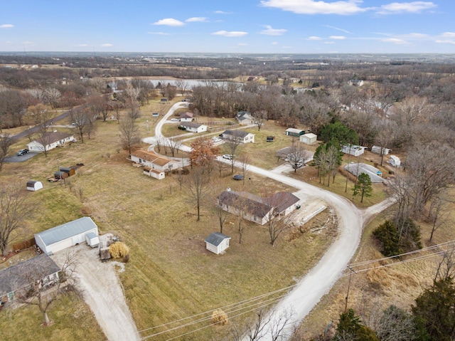 drone / aerial view featuring a rural view