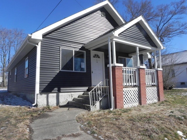 bungalow-style house with a porch