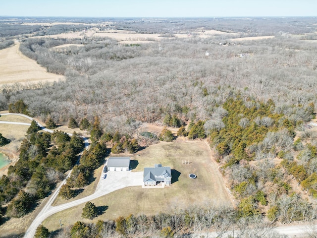 drone / aerial view featuring a rural view